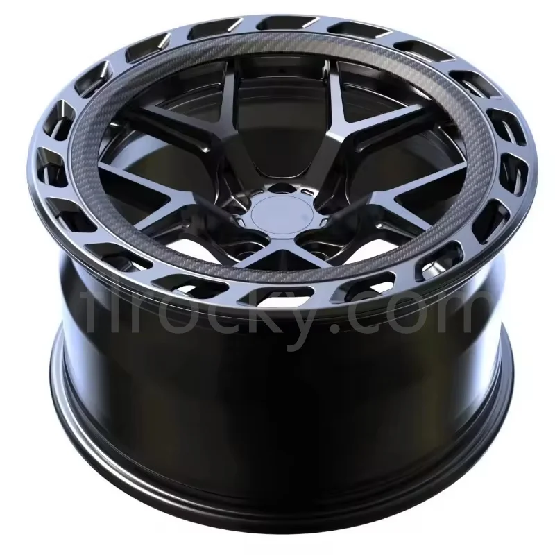 

Flrocky Carbon Fibre Wheel Hub 18 19 20 21 Inch Carbon Fiber Wheels for Range Rover New Sport Black Wheel Style