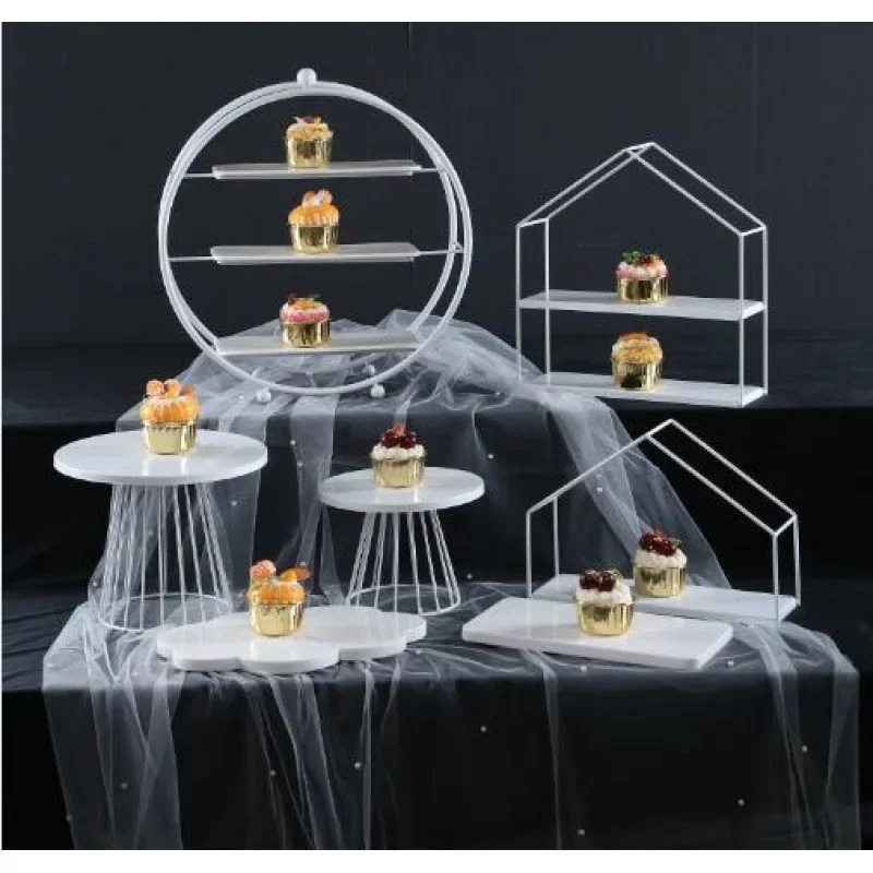 Rack table tray dessert table display stand wrought iron ornament wedding cake rack 12 pieces set