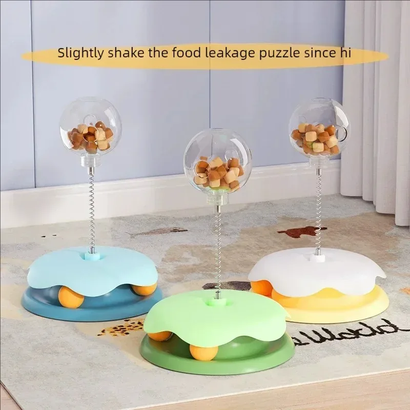 Pet Interactive Leakage Ball - Cat Turntable Toy - Food Dispenser for IQ Training for Dogs and Cats Pet Products Accessories