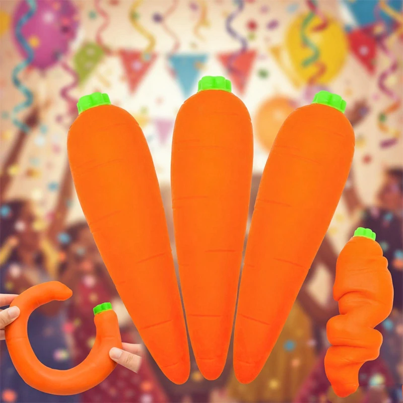 

1Pc Banana Carrot Squishy Party Prop Soft Slow Rising Stress Reliever Birthday Gift Desk Decor Kawaii Anti-Anxiety Party Favors