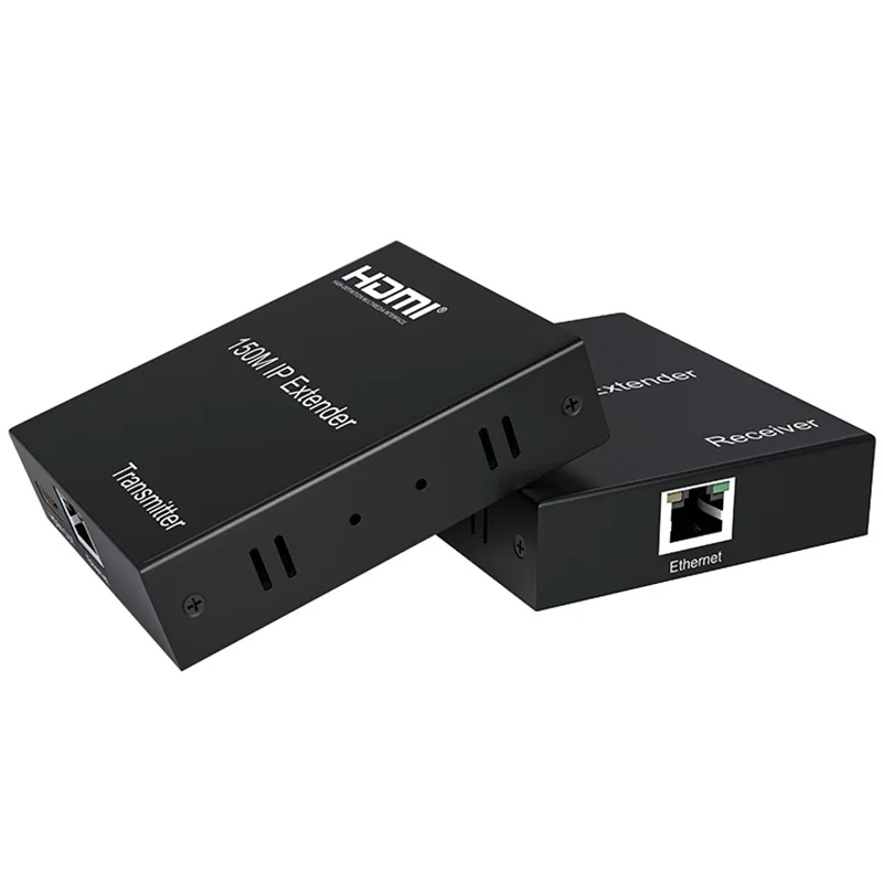 150M HDMI Extender over IP /TCP Rj45 Cat5e/6 1080P HDMI Ethernet Video Extender Support one TX to Multiple RX by Ethernet Switch