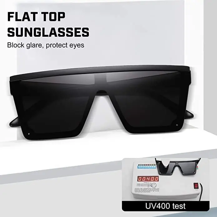 Damen Sonnenbrille übergroße Rahmen Sonnenbrille für Frauen und Männer trend ige große Fahr sonnenbrille Damen UV-Schutz – Detail 5
