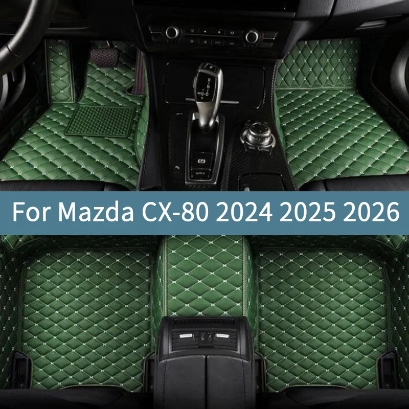 

All Weather Full Set Car Floor Mats For Mazda CX-80 2024 2025 2026 Leather Floor Mats For Cars