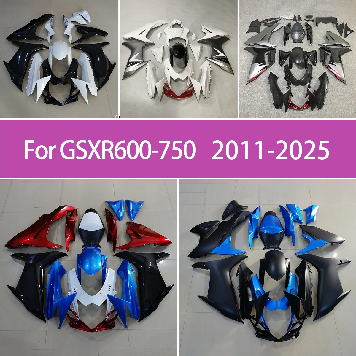 Fairings For 2011-2025 Suzuki GSXR600 GSXR750 Motorcycle Fairing Kit 11-25 GSXR600 750 Custom Designed