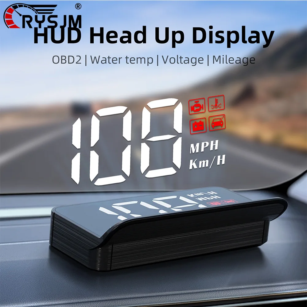 M3 OBD2 Windshield Projector Auto Car OBD Head Up Display Electronics Accessories HUD Volt Water Temp Speedometer For All Car