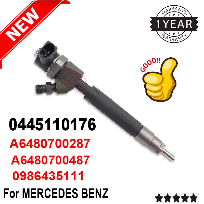 A6480700487 0445110176 A6480700287 New Diesel Fuel Injector Nozzle 0 445 110 176 For Mercedes Benz W203 W211 C E-Class 2.2