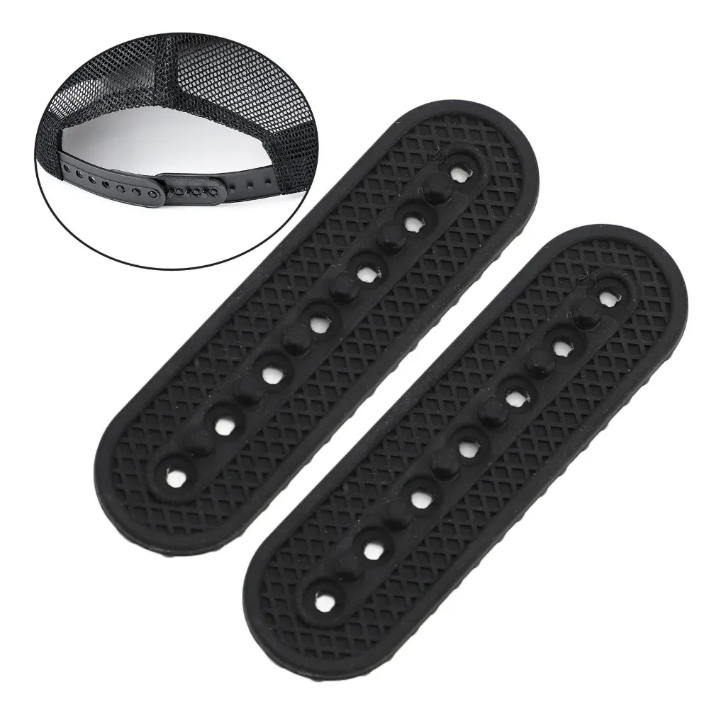 2Pcs Soft silicone material Cap Adjuster 7-hole adjustable design Retractable flexible structure Hat Strap Lock