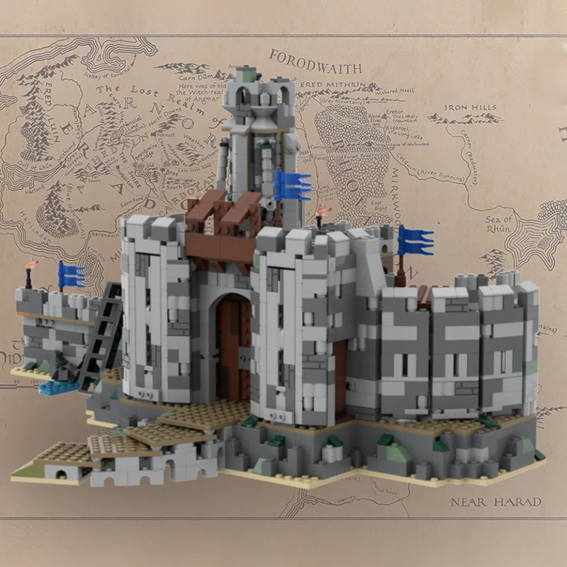 2085 Uds. MOC LOTR Helm s Hobbit profundo y modelo del Señor bloques de construcción juguetes de arquitectura DIY idea creativa regalo de Navidad cumpleaños
