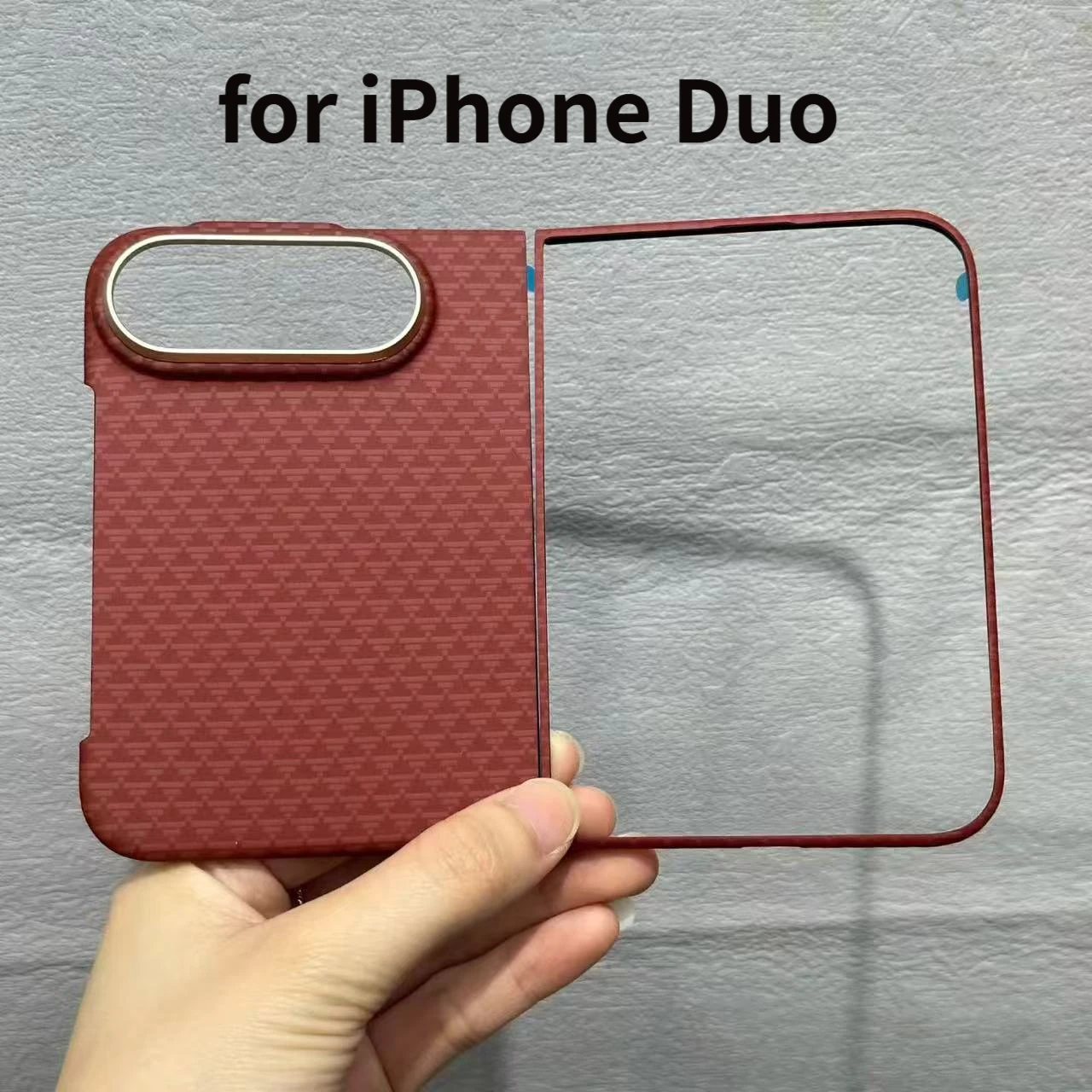 Luxury Ultra Slim Carbon Fiber Pattern Business Case for iPhone Duo with Magsafe Alloy Lens - Shockproof Protective Cover