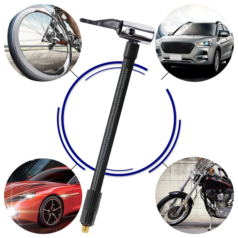 Car Tire Air Inflator Hose Inflatable Pump Extension Tube Adapter Twist Tyre Connection Locking Chuck Bike Motorcycle