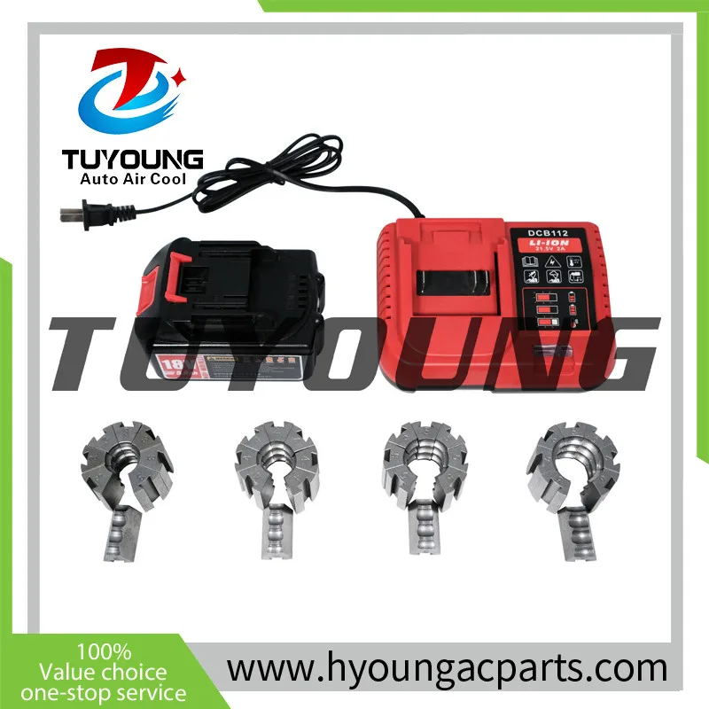 TUYOUNG automobile air conditioning tool, pipe head riveting, lithium electric hydraulic, vehicle tools, offer OEM service