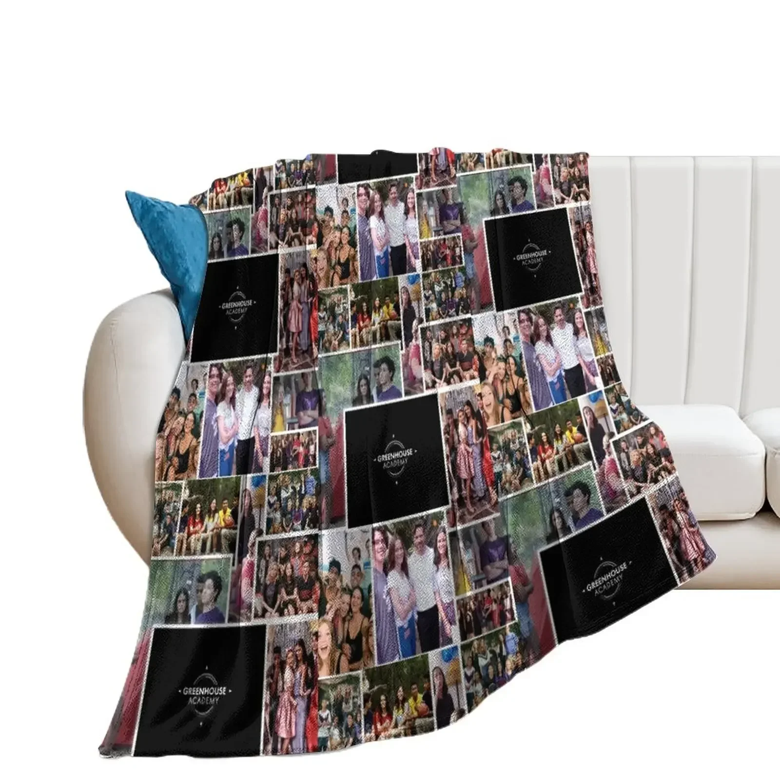 Greenhouse Academy Collage Throw Blanket Decorative Sofas Luxury Designer Polar Extra Large Throw Blankets