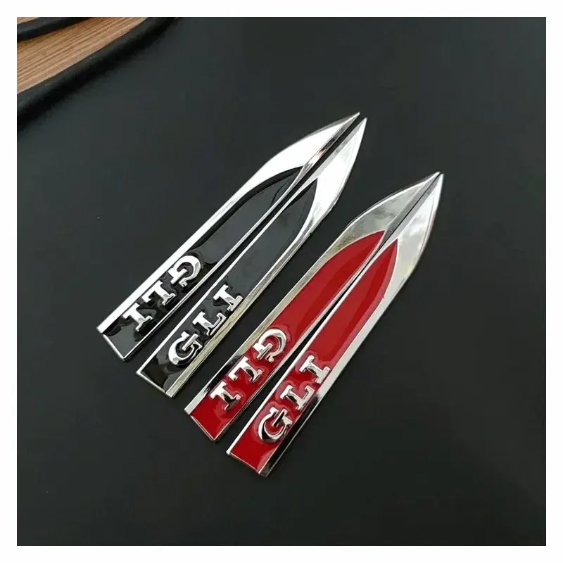 Car Sticker 2pcs Metal GTD GTI x GLI Rline Side Fender Badge Emblem Sticker Decals for Golf Polo Jetta Passat Tiguan Scirocco