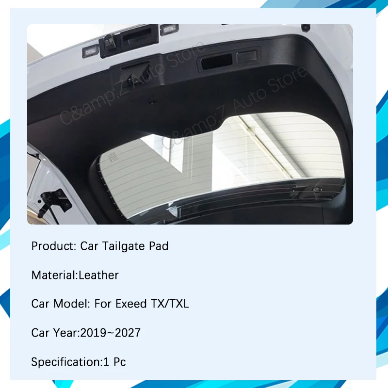 Car Trunk Tailgate Pads For Exeed TX TXL Lingyun 2019~2027 Anti-dirty Cover Rear Cargo Liner Door Mats Auto Interior Acesssories