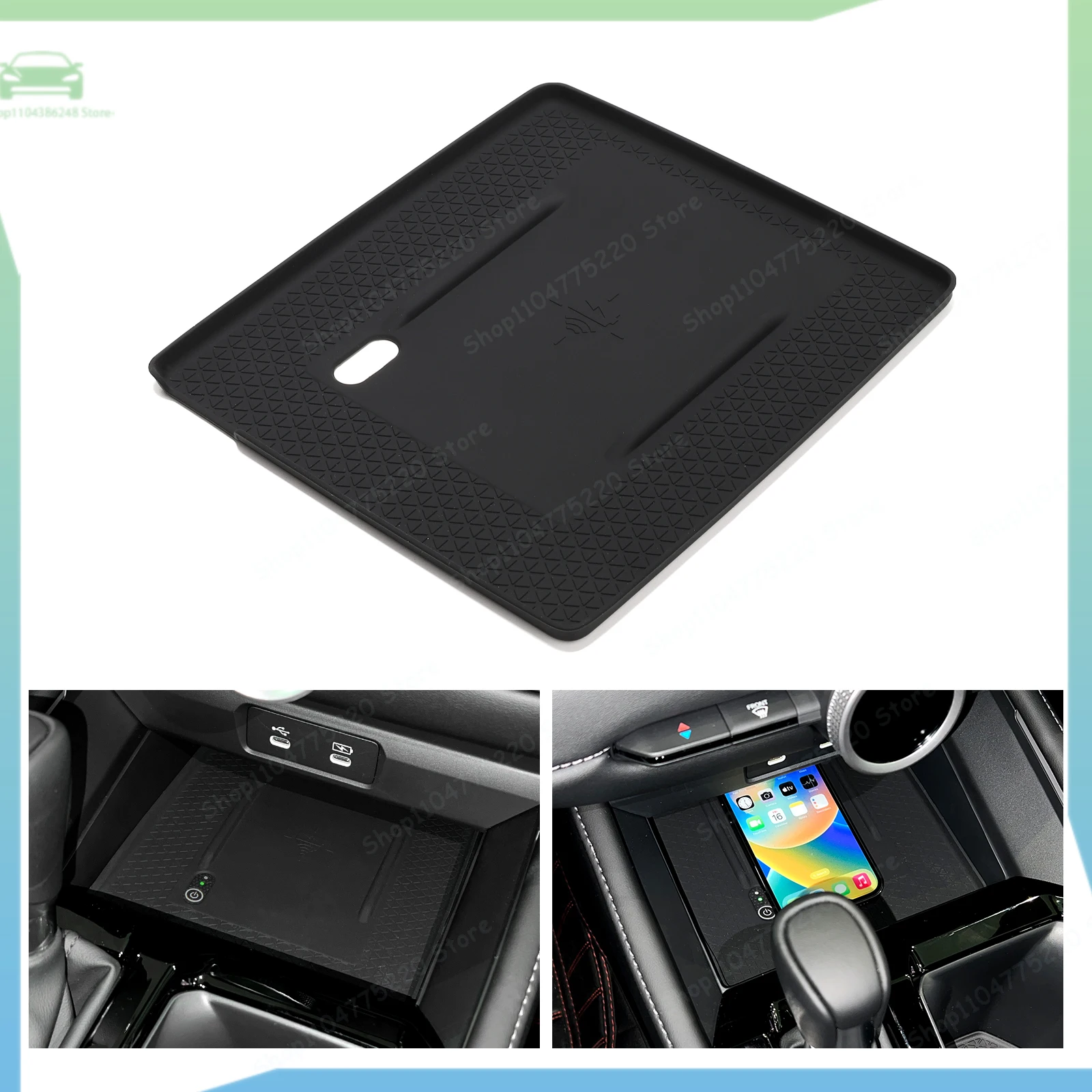 For Honda Accord 2023 2024 Car Center Console Wireless Charger Pad (Only Fit Left Rudder) Anti-slip Mat Silicone