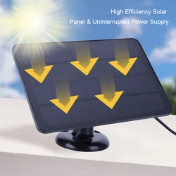 4W 5V Solar Panel Kit Waterproof Solar Charger 360° Adjustable Bracket with 9.8FT Charging Cable for Ring Video Doorbell 4/3/2