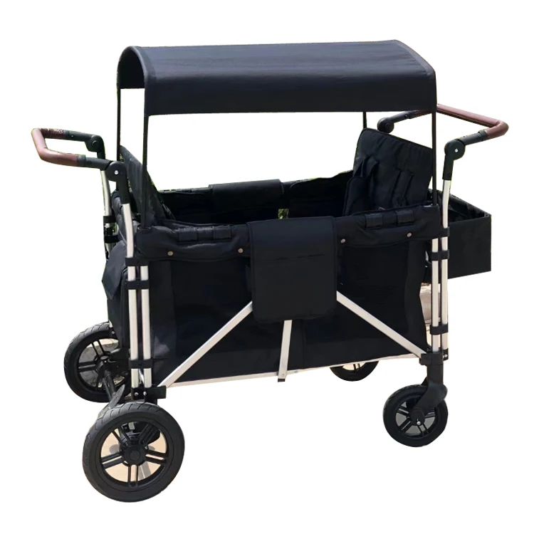 

Outdoor Garden Beach Folding Hand Carts Trolley 4 Baby Collapsible Stroller Wagon High Quality Camping Wagon For Kids