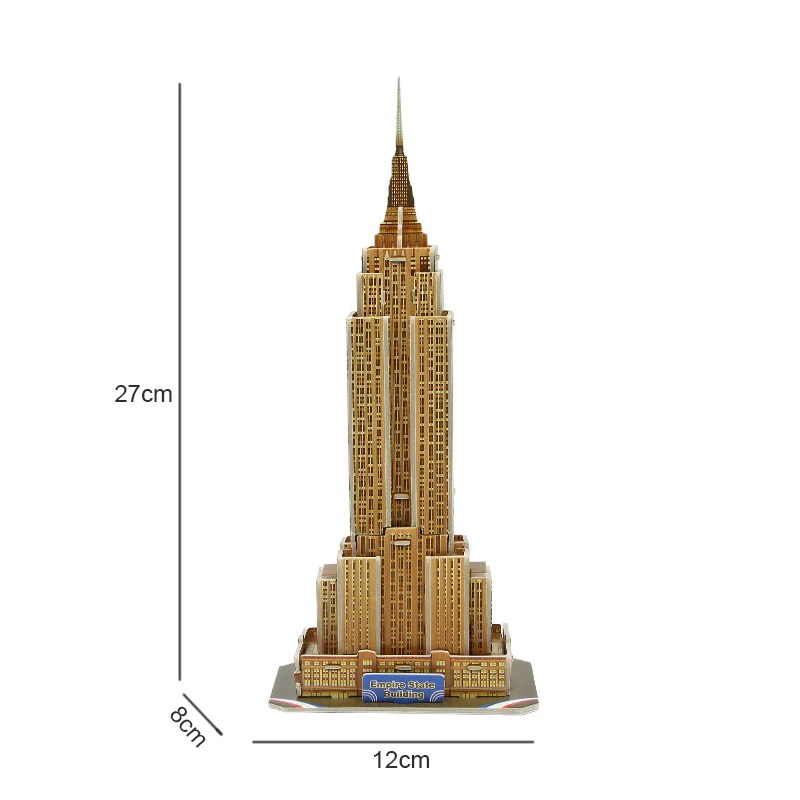 3D Paper Card World Famous Architectural Models Puzzle Handmade DIY Assembly Developmental Toys for Boys Gift