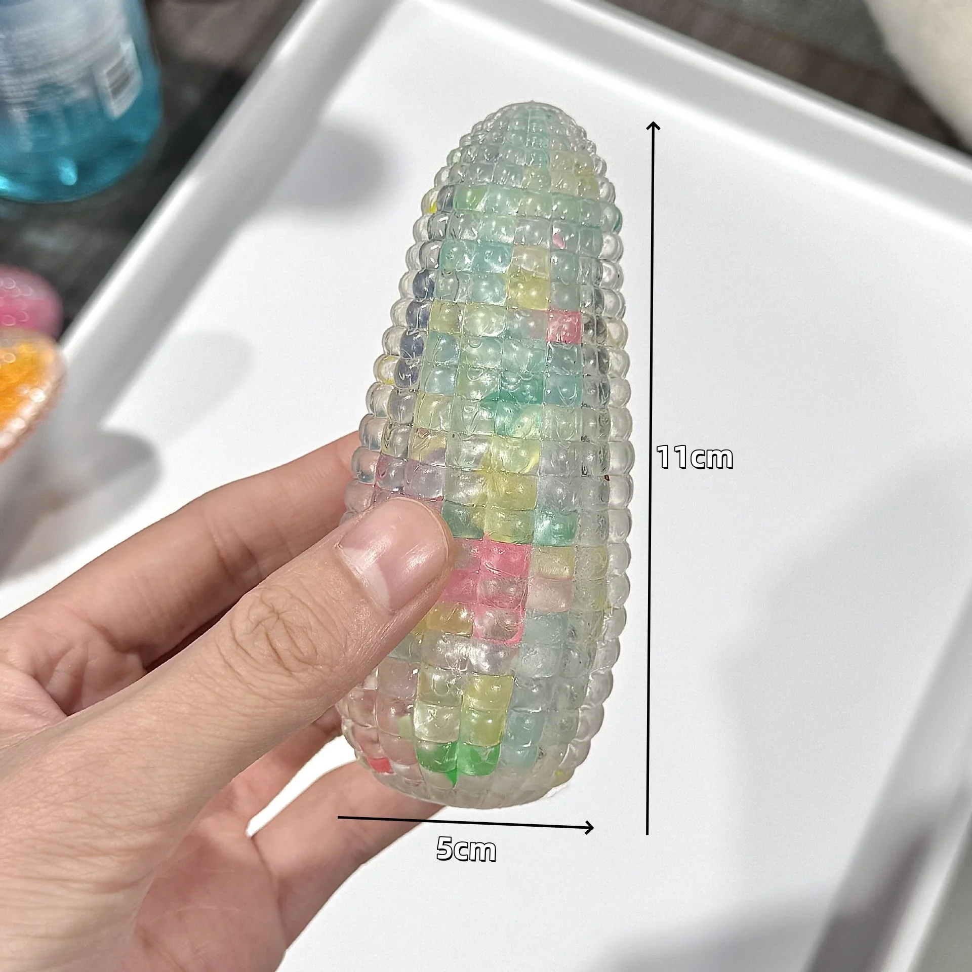 لعبة محاكاة كريستالية صغيرة ملونة فائقة النعومة لتزيين الذرة انتعاش بطيء لعبة تخفيف الضغط المحمولة هدية