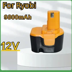 For Ryobi 12V 9800mAh Ni-MH Battery Compatible B-8286,BPT1025,RY-1204,BID-1229,HP1201MK2,1400652B,CTH1201 Rechargeable Batteries