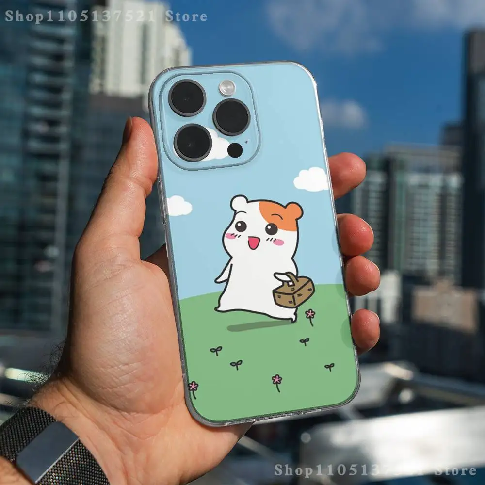 Simpatica custodia per telefono Oruchuban Ebichu per iPhone 17,16,15,14,13,12,11 Pro,Max,Plus,X,XS,XR,SE4,E Mini Cover morbida trasparente