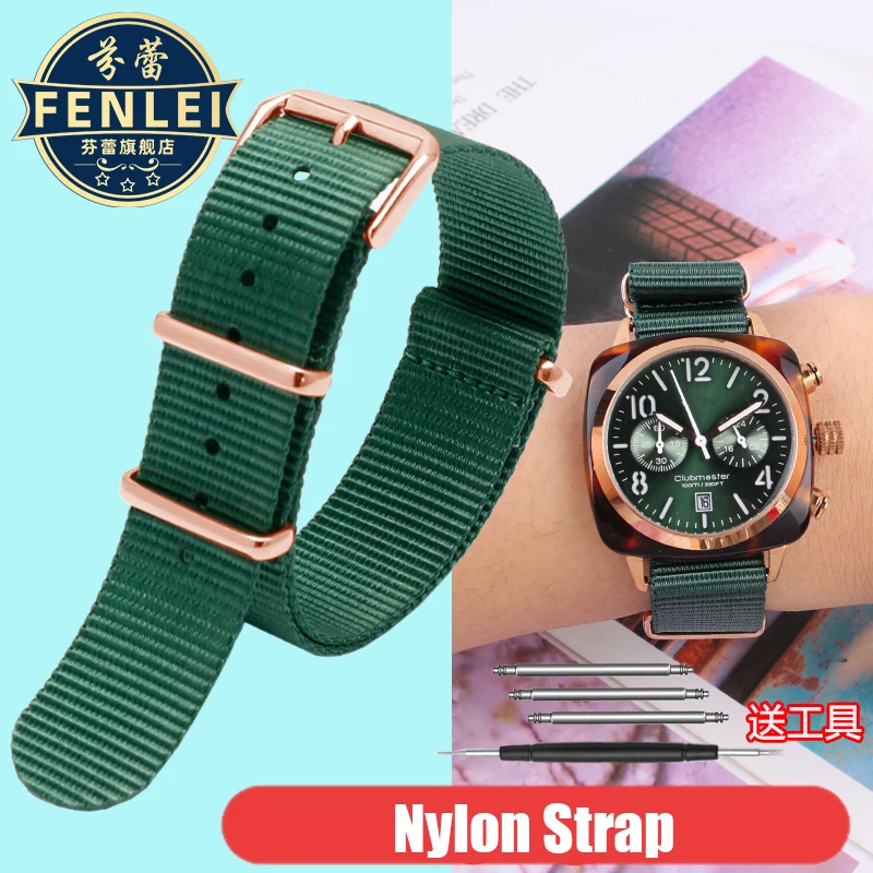 Ribbed For Briston Seiko DW Citizen Tissot 24mm 20mm 22mm 18mm Rugged Nylon Military Bracelet Braid Ballistic Fabric WatchBand