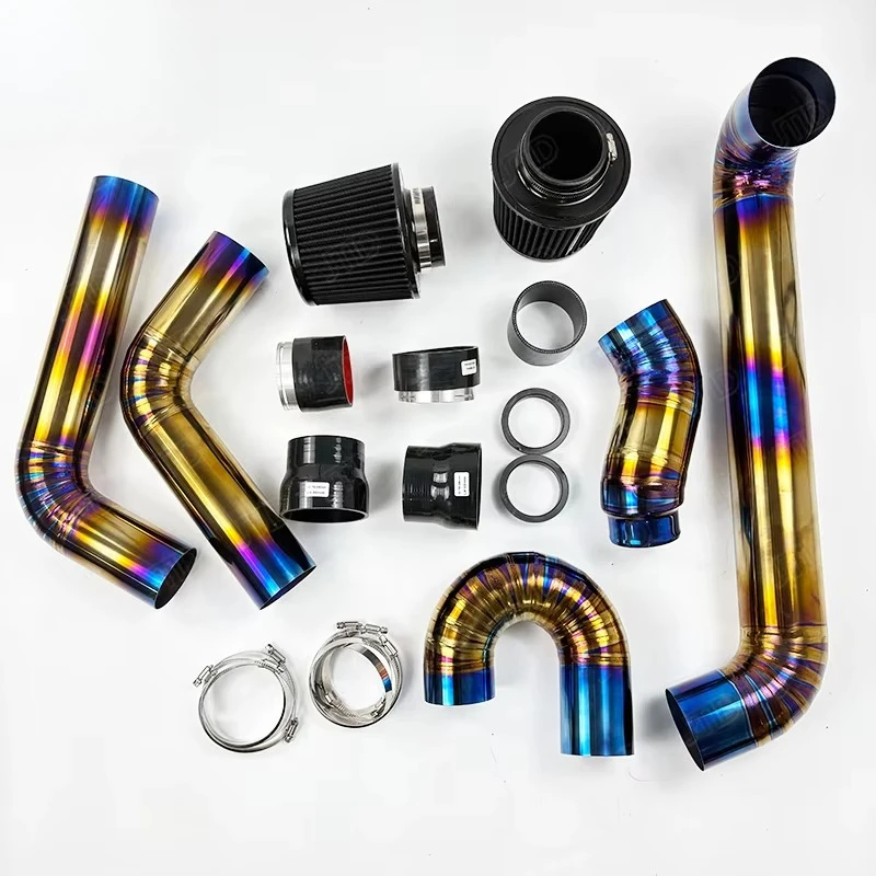 Titanium Alloy Burnt Gold Intake Pipe System for for S58 Engine G8X M3 M4 Intake Front Mount Pipes