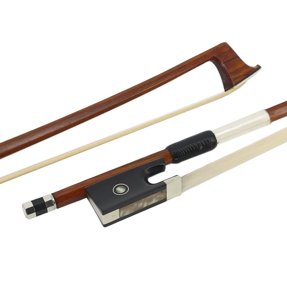 

Handmade Brazilwood Violin Bow 4/4 Professional Violin Accessories Fisheye Inlayed Ebony Frog Fiddle Bow