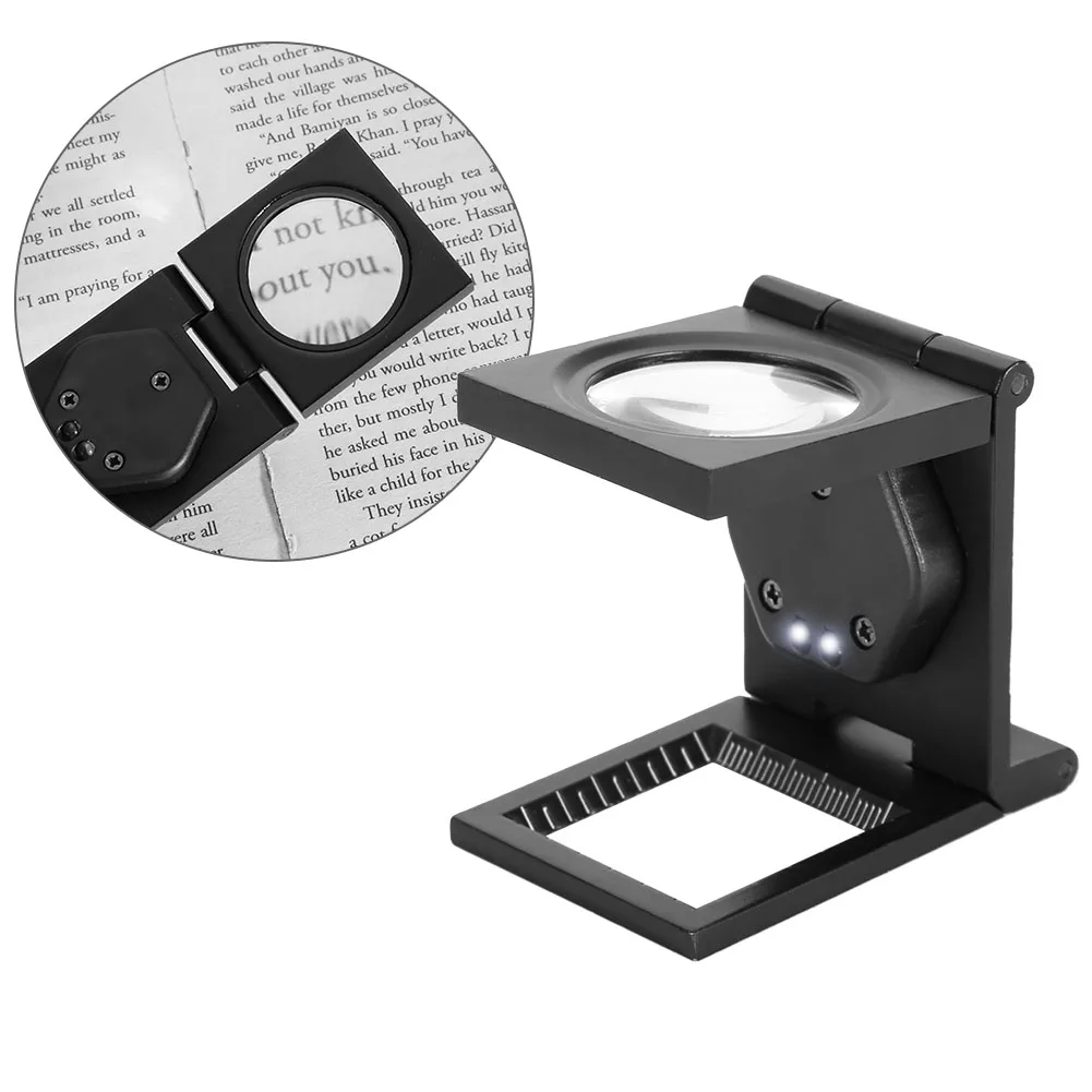 LED Loupe  Loupe  Magnifier 30X Folding  Loupe Portable Magnifier for Phone Computer Repairing Magnifier