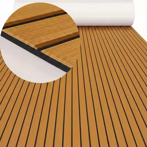 2400*300*5mm EVA Foam Boat Decking Sheet Mat Yacht Motorboat Anti Slip Vehicle Self-adhesive Marine Faux Teak Deck Flooring Pad