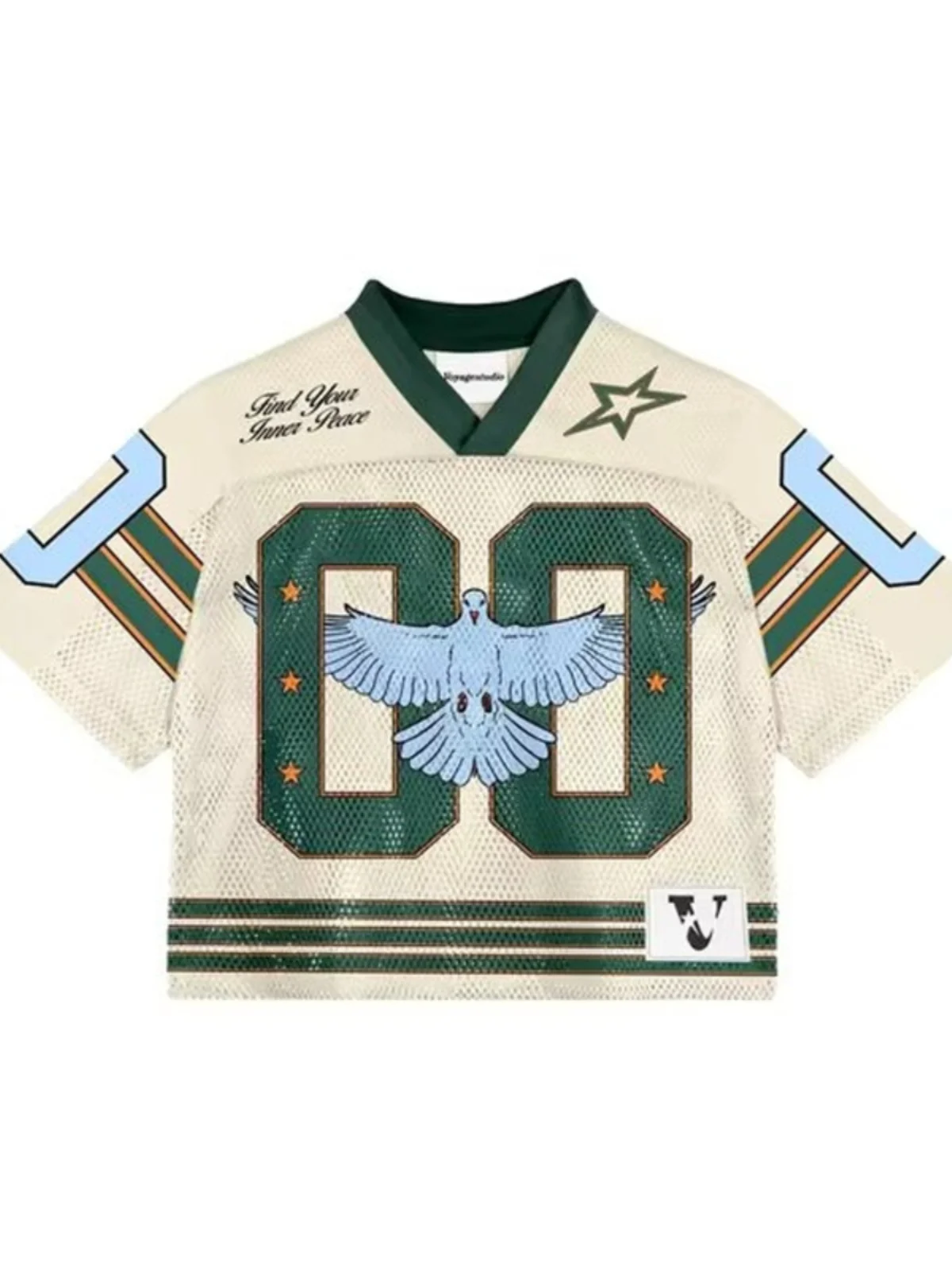 

Retro Baskeall Loose Casual Tirt ort Sve ex Faion Breathable V-ne ort Sve Digital Print Streetwear