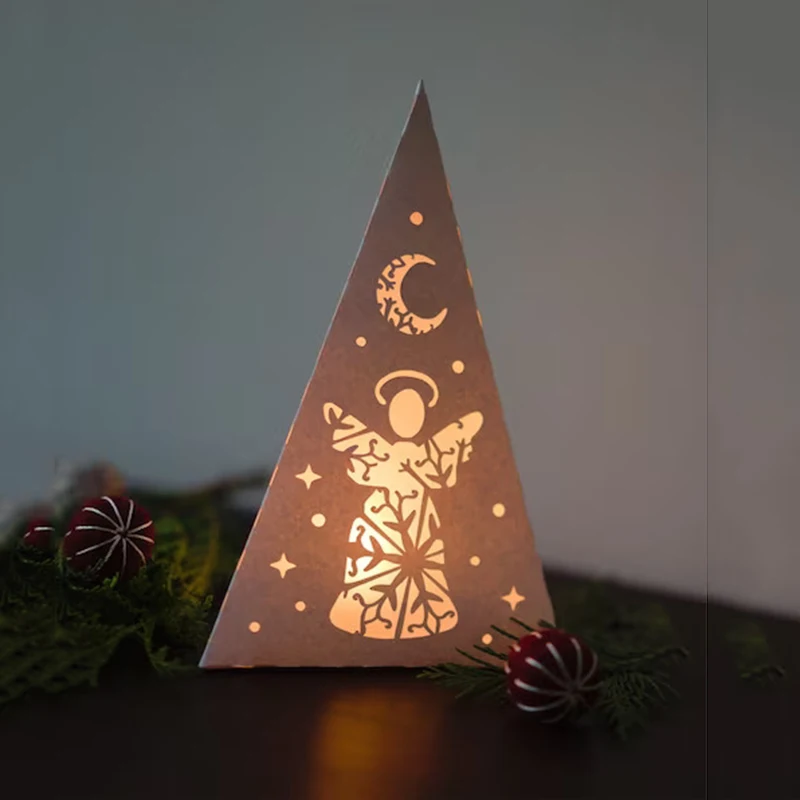 

Christmas Angel Lantern Metal Cutting Dies 2023 Scrapbooking Diary Decoration Embossing Template DIY Paper Craft Handmade