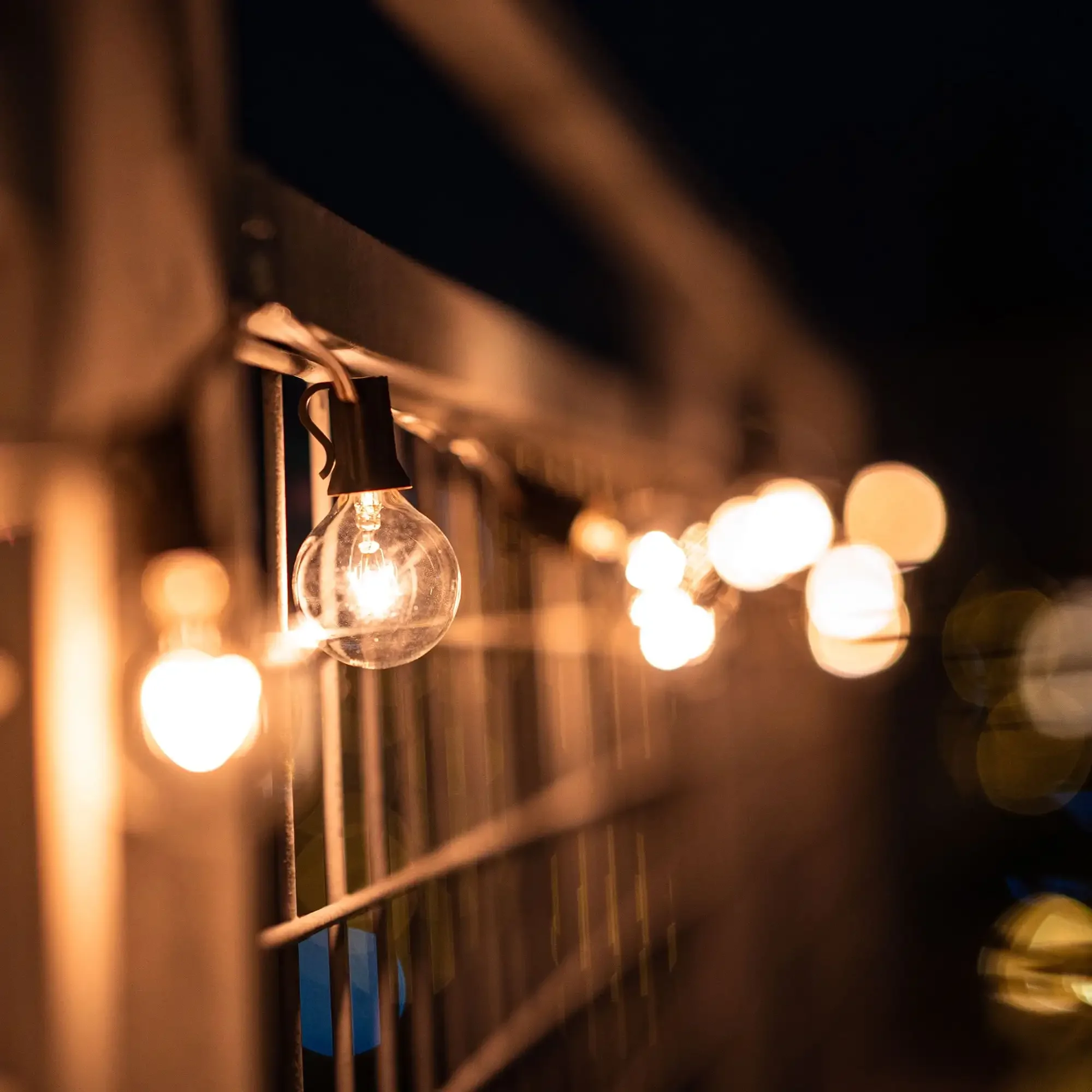 Lampadine a globo in vetro trasparente da 20 pezzi Luci a corda per esterni, lampadine incandescenti, installazione semplice