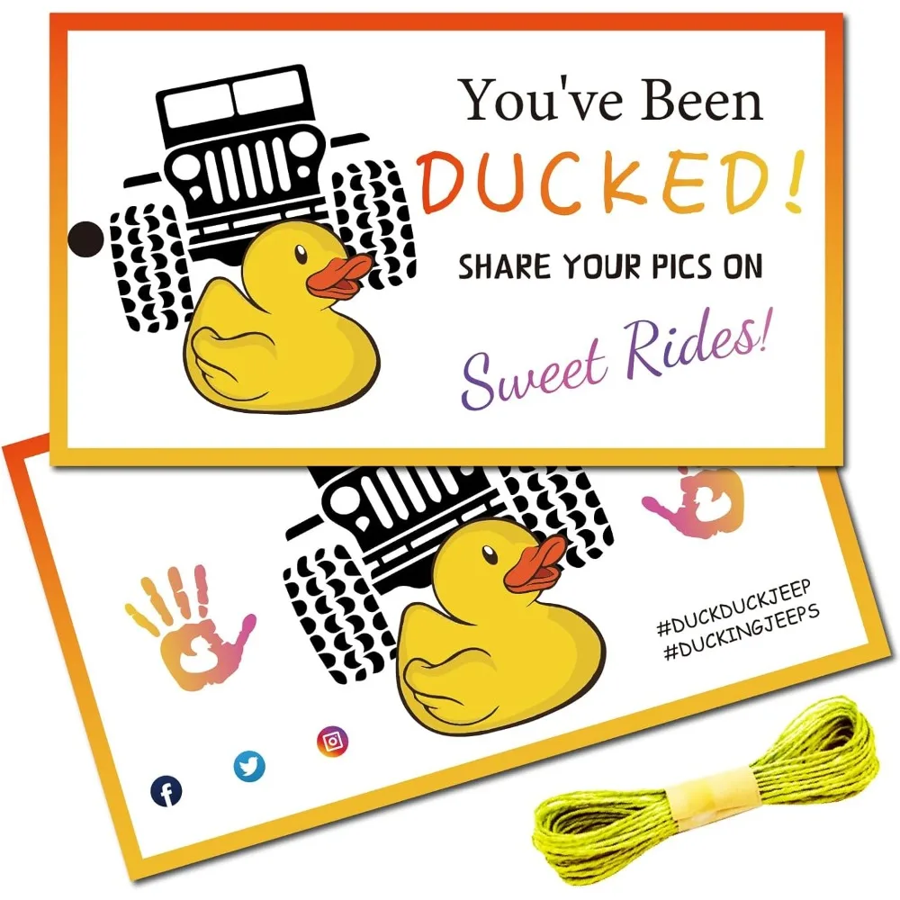 

50 шт. YOU'VE BEEN DUCKED Card Cruising резиновая бирка для утки круизные бирки для утки двусторонняя бирка для утки с отверстием