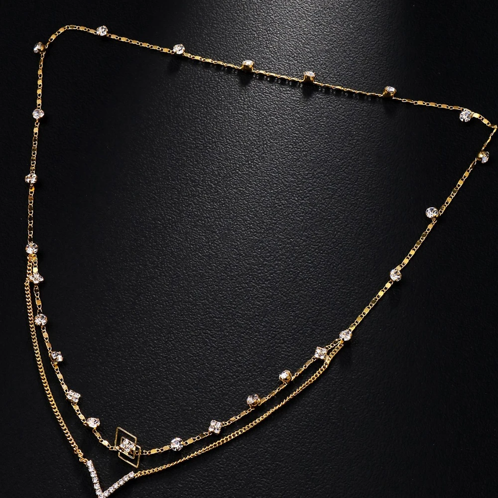 Breloque strass V chaîne de ch - Women Accessories India avis et prix