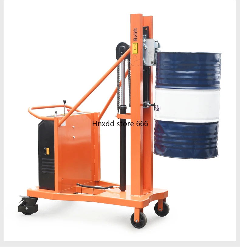 Semi-electric oil drum stacker legless counterweight lift truck