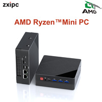 ZXIPC AMD Ryzen7 4800H 5800U Ryzen5 4300U 5500U 7530U Mini PC Computer Gaming Pocket Dual LAN NUC Office DDR4 NVMe Four Display