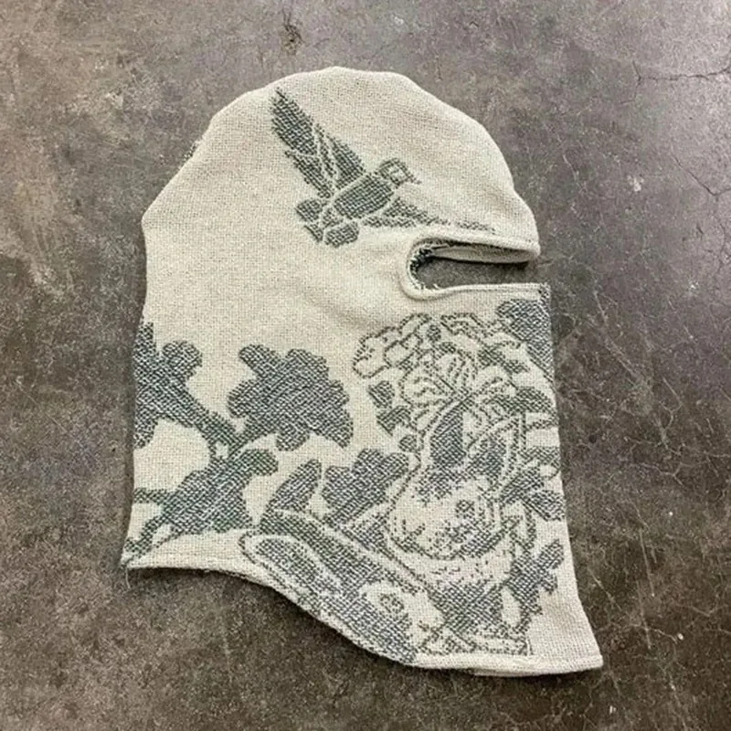 European and American autumn and winter headwear knitted personalized retro hat windproof trend warm ear protection hat
