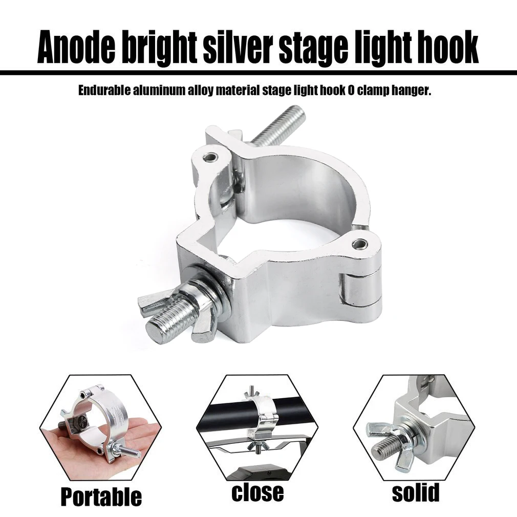 Nový 1ks aluminium slitina jeviště světel krov svorka DJ lehký svorka ramínko hák držák pro LED pohyblivé hlava nosník doušek svěrky 48-51mm