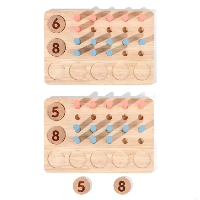 W3JF Conteo Educational Contando Peg Board Toy para niños Aprendizaje y reconocimiento números matemáticas