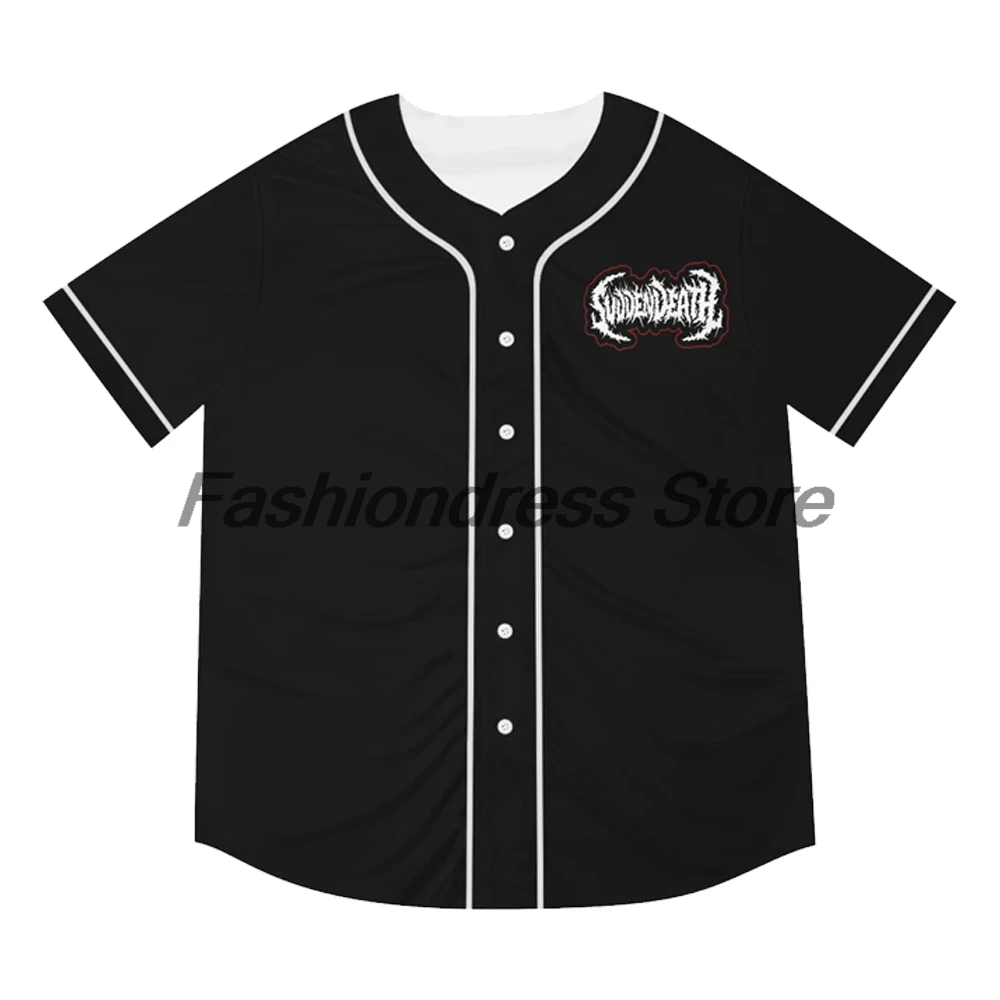 Svdden Death EDC Lost Lands Merch Baseball Jersey Short Sleeve Button-Down Shirts Women Men Streetwear Tops