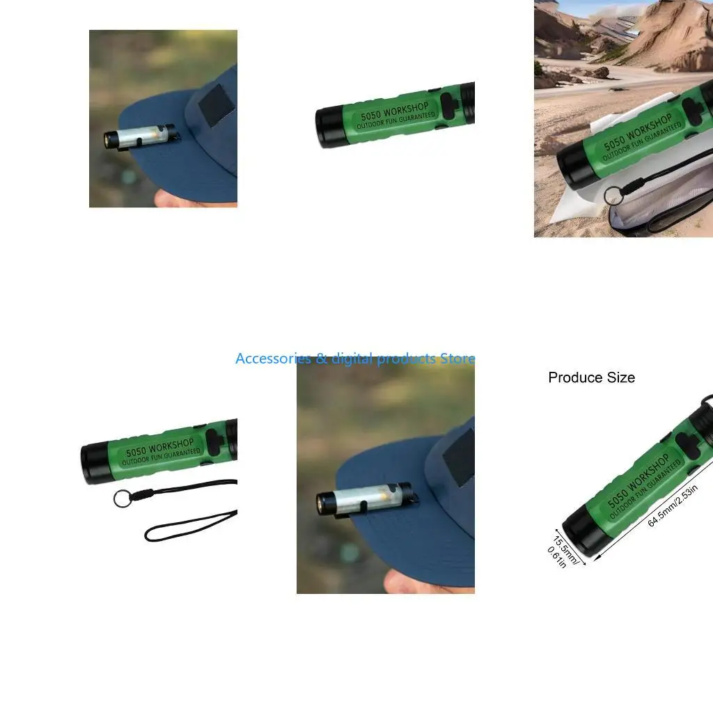 77JD Pocket Mini Flashlight Outdoor Clip Hat Led Long Disaster 5050 Small Light For Outdoor