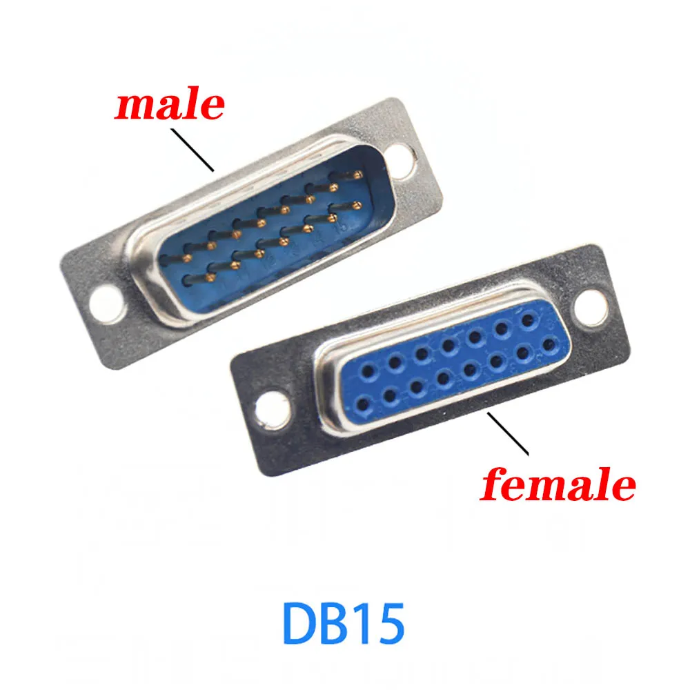 DB9 DB15 DB25 DB9/15/25/37 Pin/hole Straight 180 Graden Man Vrouw Plug D-Sub Connector