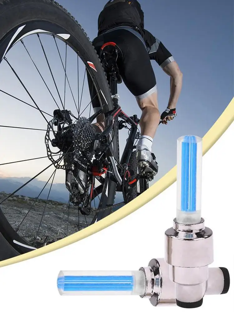 AliExpress NONE LED Wheel Tire Light Bicycle Valve Light Mountain Bicycle Tyre Air Nozzle Modified Decor Light Safety Warnings For Night Cycling