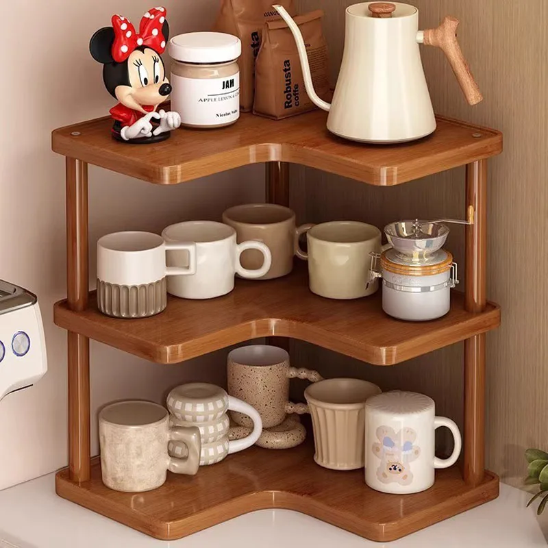 Simple Household Corner Coffee Cup, Multi-layer Storage Rack, Storage Finishing Against Wall, Water Cup Rack Water Cup Racks