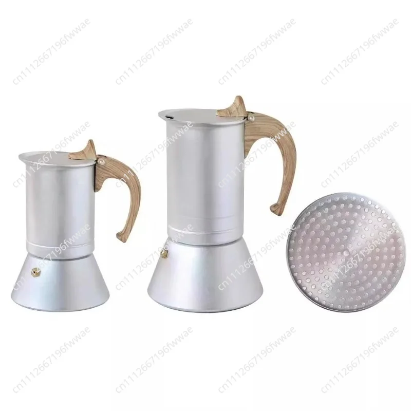 Nordic Italian Home Mocha Pot Food grade Aluminum Coffee Machine Covered Bottom Coffee Pot Induction Cooker Heating