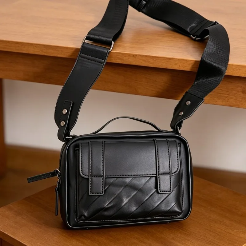 

New Crossbody Bag Men Fashion Design Shoulder Bag For Men Small Handbags Luxury Leather Square Crosbody Bags Daily Use Unisex