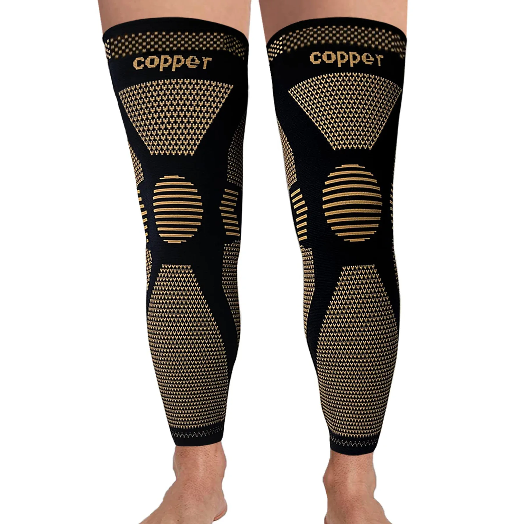 

Sports knee pads nylon long warm leg pads four-sided elastic pressure knee protection