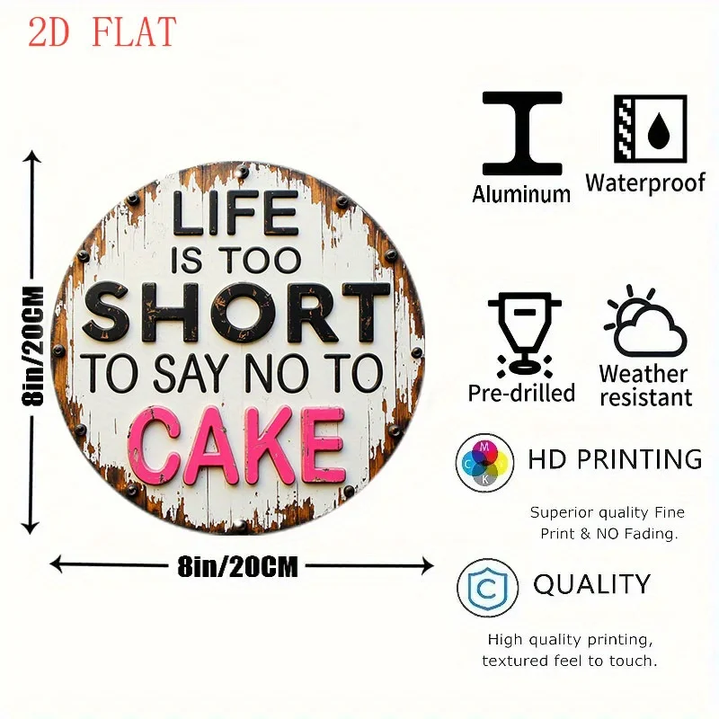 1pc Funny Cake Lover Wall Decor - 