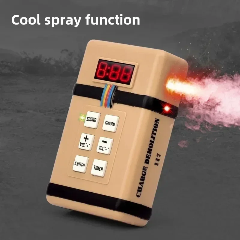 Tactical C4 Dynamite Pack Zabawka Airsoft Granat dymny z efektami świetlnymi i dźwiękowymi Idealny do gier CS Cosplay dla chłopców Prezent